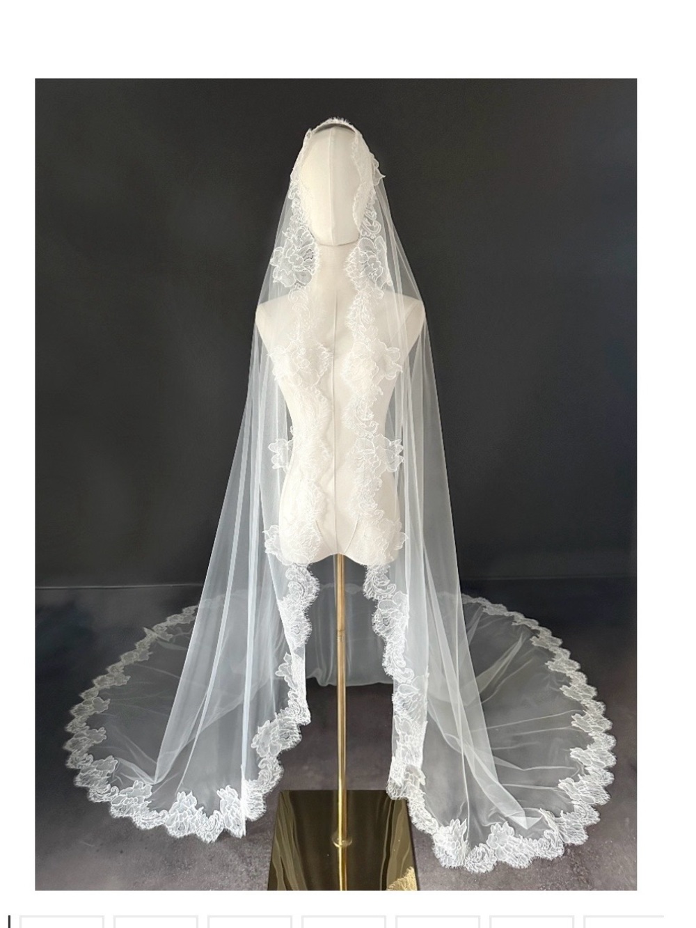 Aditi veil (Long) hand crafted out of Colorado USA from Sara Gabriel (ivory) - Picture 3 of 4